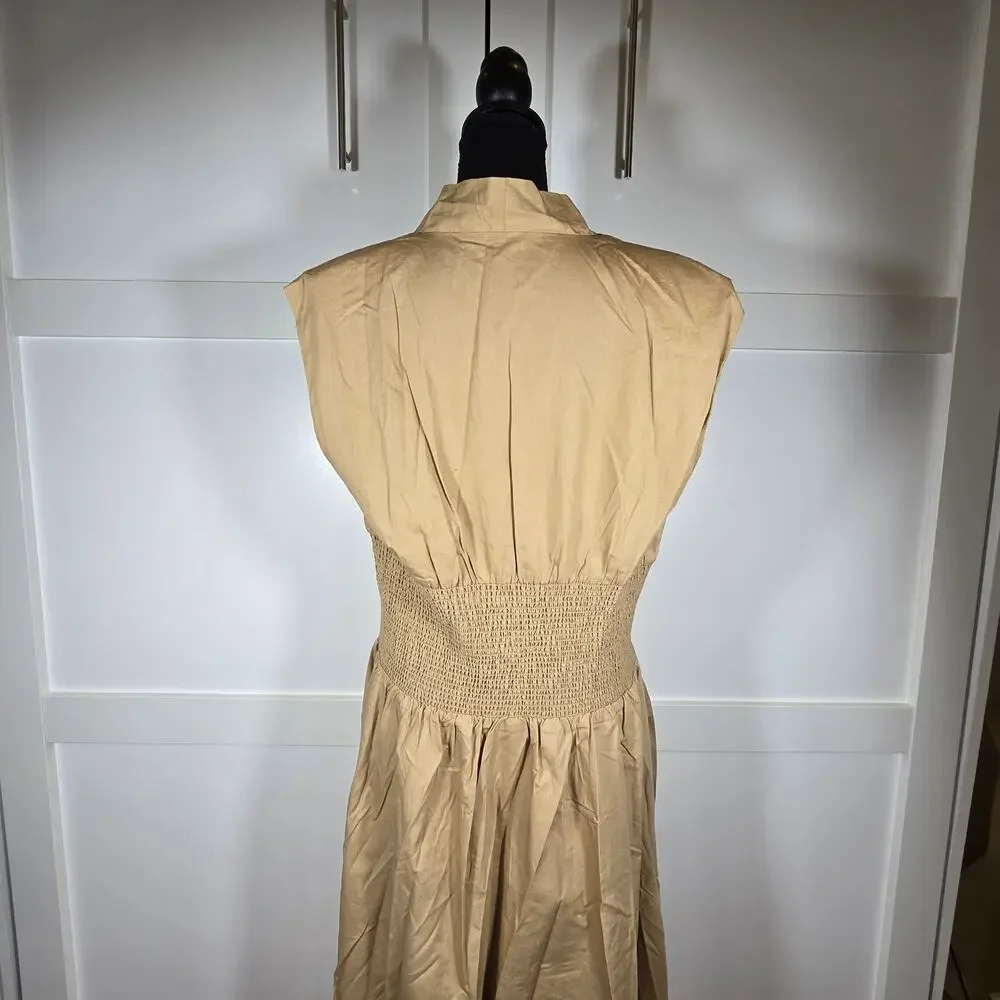 NWT Anthropologie Tommie zip-front midi dress. Size XL. Ret. $178. 100% Cotton - Picture 11 of 11